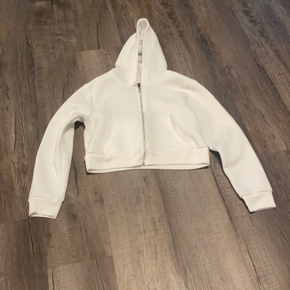 white crop jacket